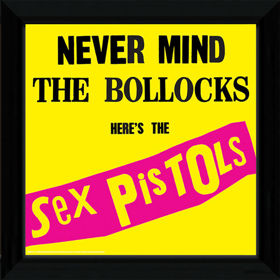 Sex pistols god save the queen framed album cover