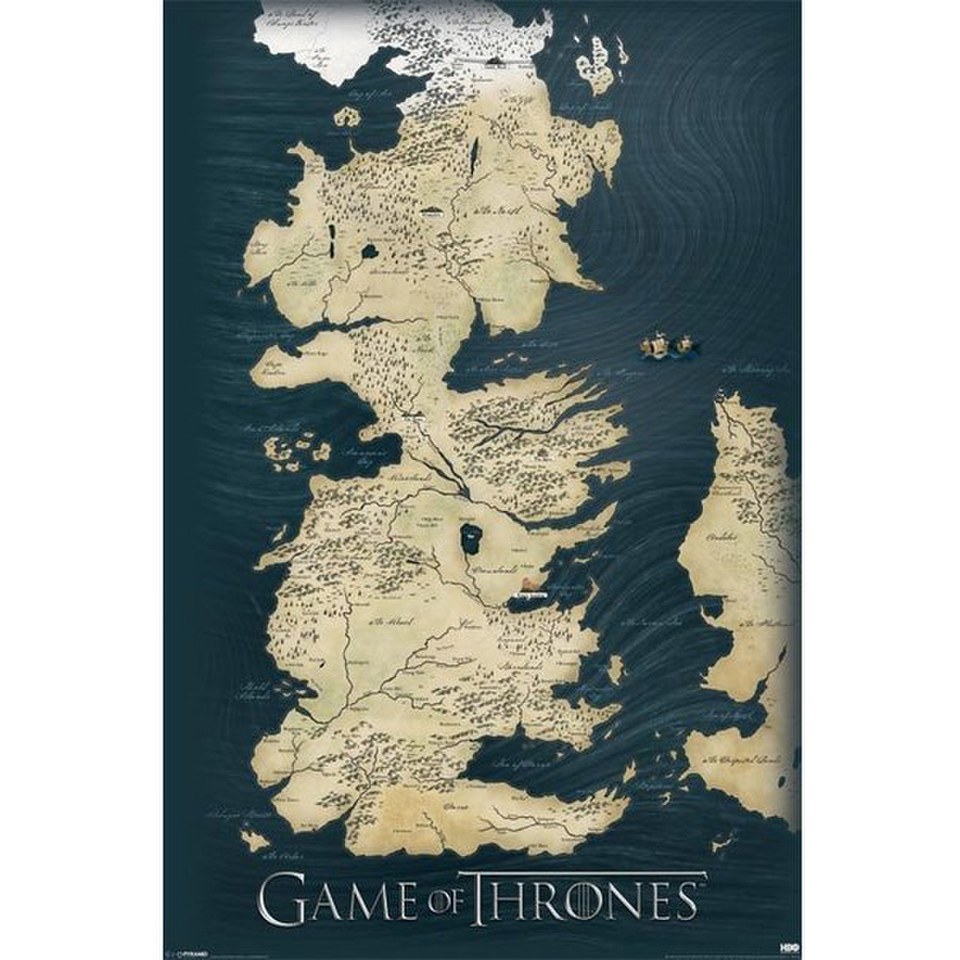 Game Of Thrones Map Maxi Poster 61 X 91 5cm Merchandise Zavvi Uk