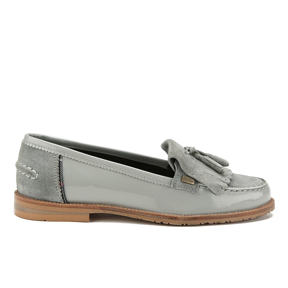 ladies grey suede loafers