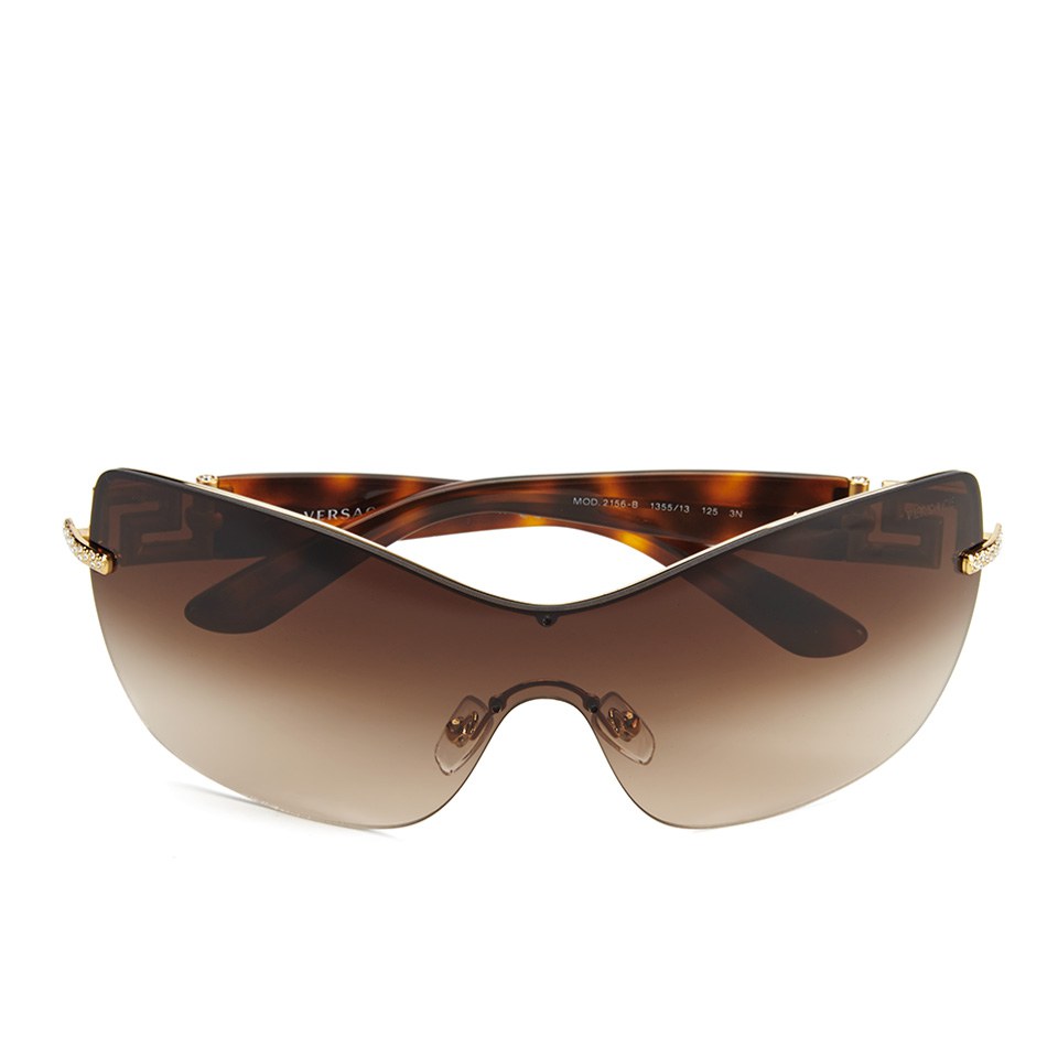 Versace Oversized Women's Sunglasses Gold Free UK Delivery over £50