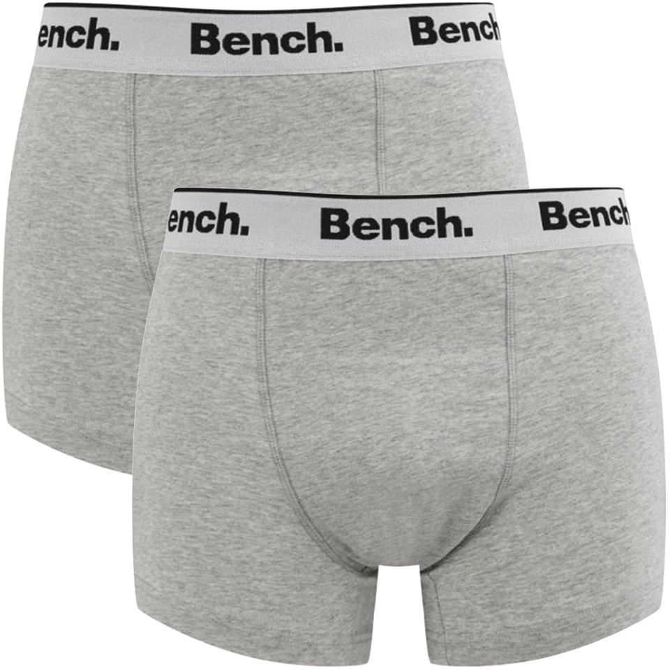 Bench Men S 2 Pack Boxers Grey Mens Underwear Zavvi