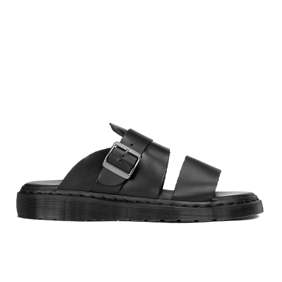 Dr. Martens Men's Shore Brelade Buckle Leather Slide Sandals - Black ...