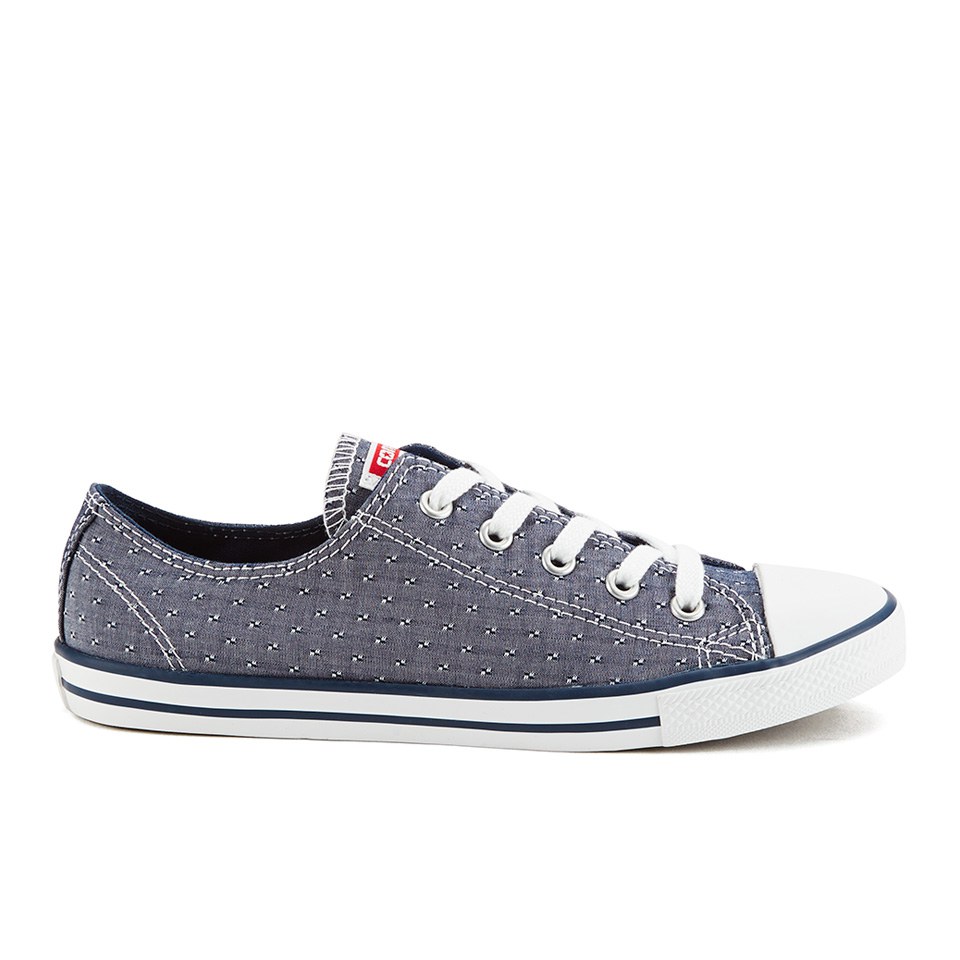 converse navy dainty low top trainers