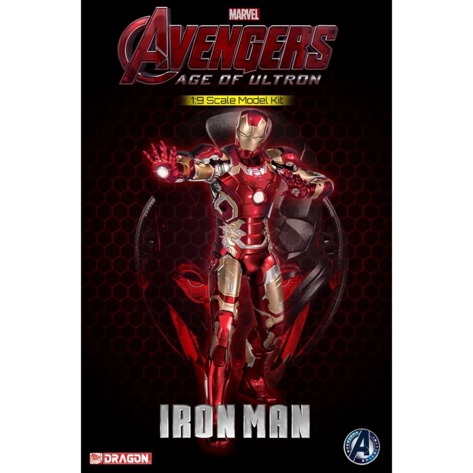 Dragon Action Heroes Marvel Age Of Ultron Iron Man Mark 43 1 9 Scale Model Kit Pop In A Box Uk