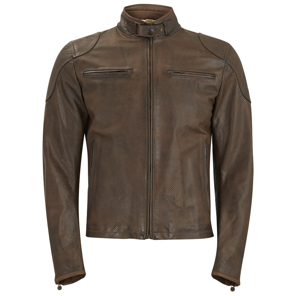 Matchless Men's Osborne Vent Leather Jacket - Antique Brown - Free UK ...