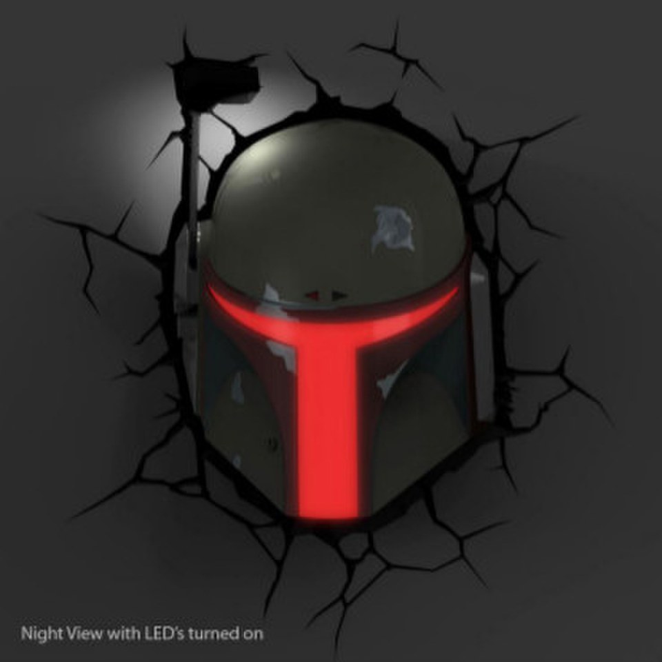 Star Wars Boba Fett 3d Wall Light Merchandise Zavvi Us