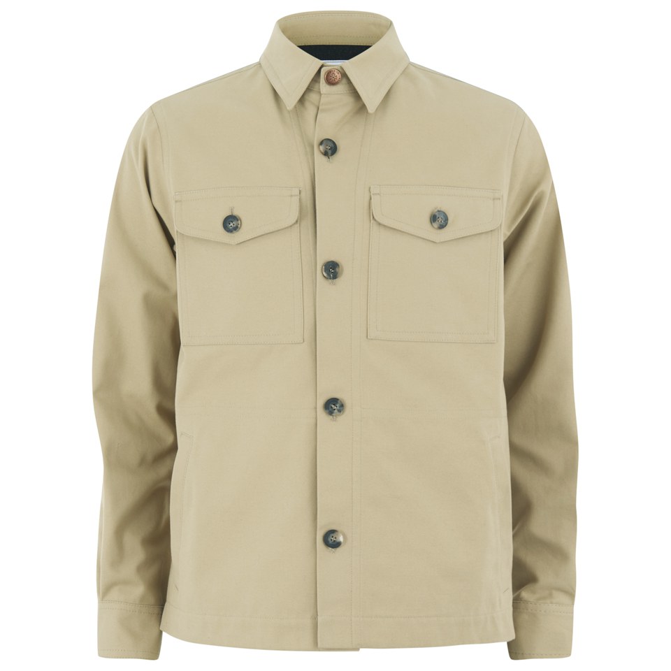 Private White VC Men's Piccadilly Cotton-Drill Shacket - Putty - Free ...