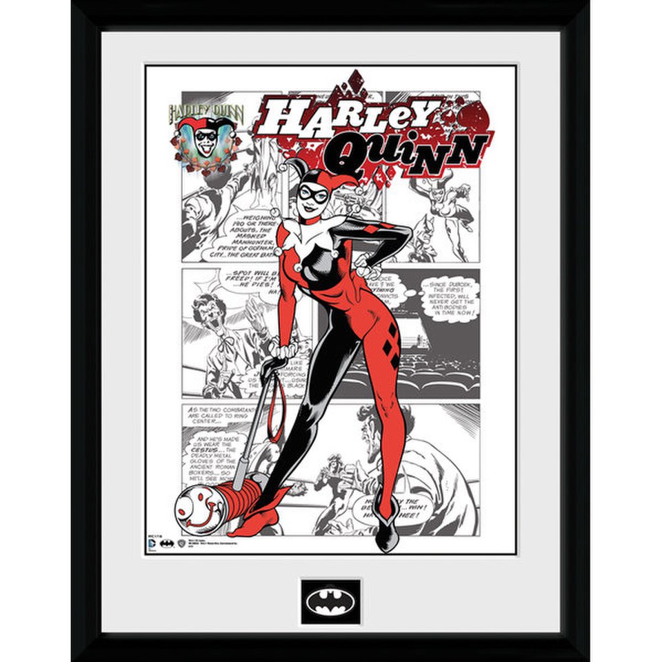 Dc Comics Batman Comic Harley Quinn Comic Framed Photographic 16 Inch X 12 Inch