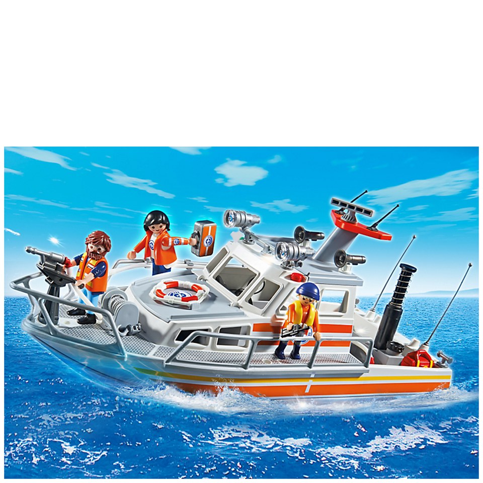 playmobil coast guard boat