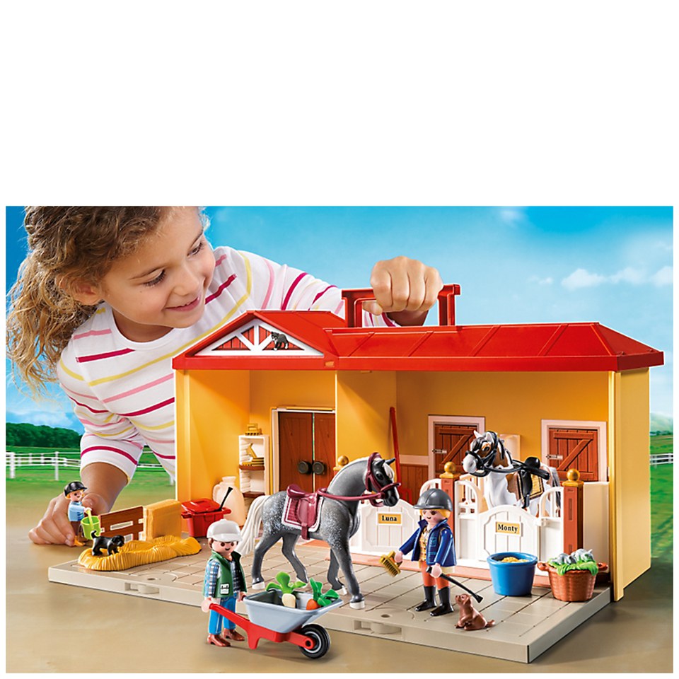 playmobil take along horse stable