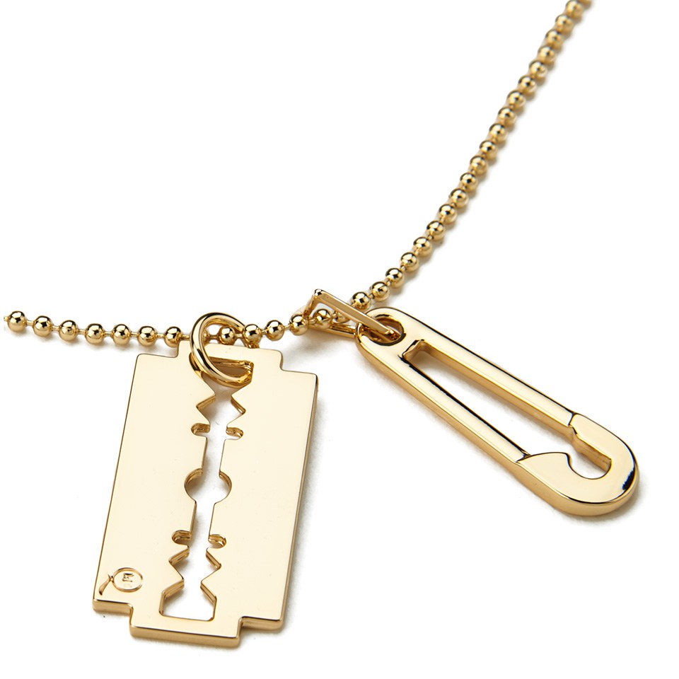 Mcq Alexander Mcqueen Women S Razor Light Pendant Shiny Gold
