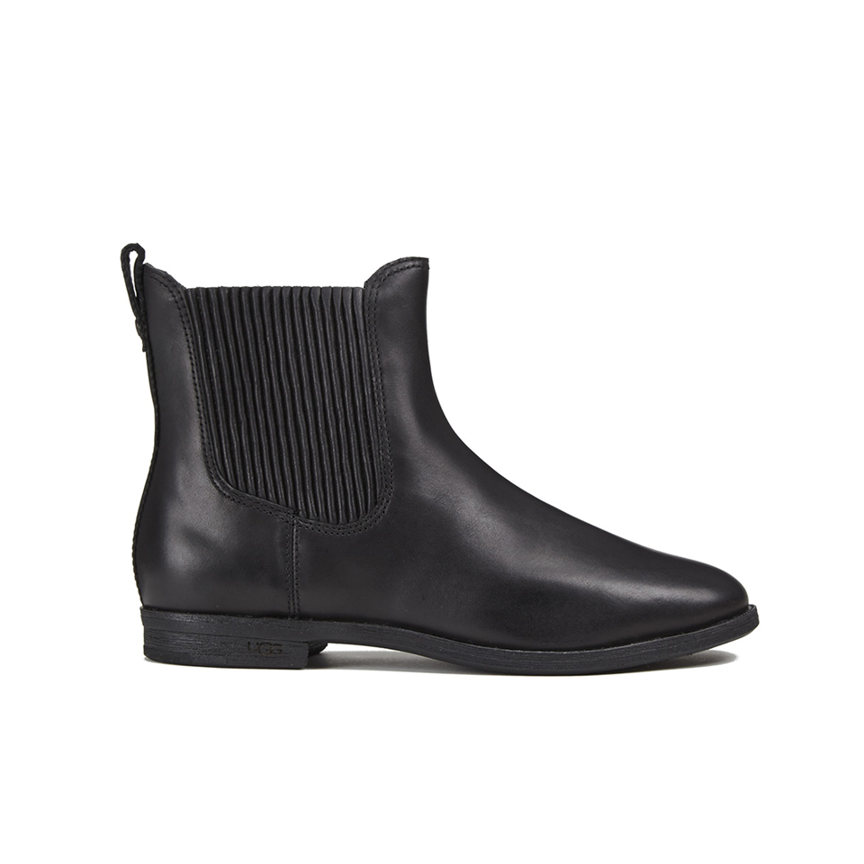 black leather flat chelsea boots womens