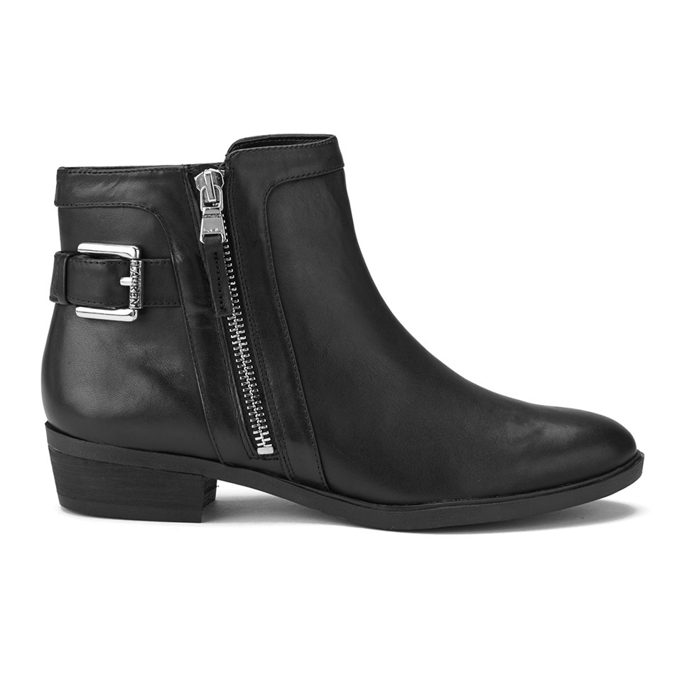Shelli Leather Ankle Boots - Black 