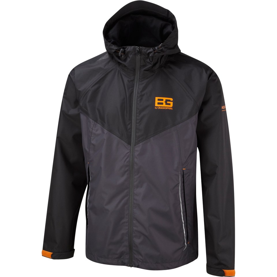 Bear Grylls by Craghoppers Men's Core Waterproof Jacket Black Pepper