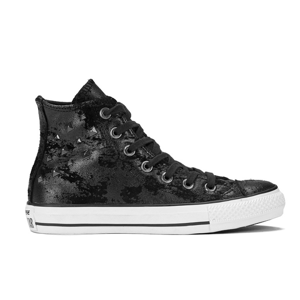 Converse Women's Chuck Taylor All Star Hardware Hi-Top Trainers - Black/White  - Free UK Delivery Available
