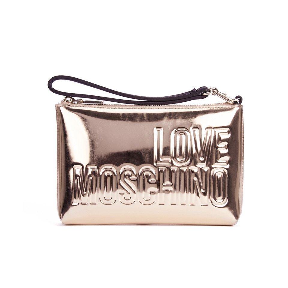 rose gold love moschino bag