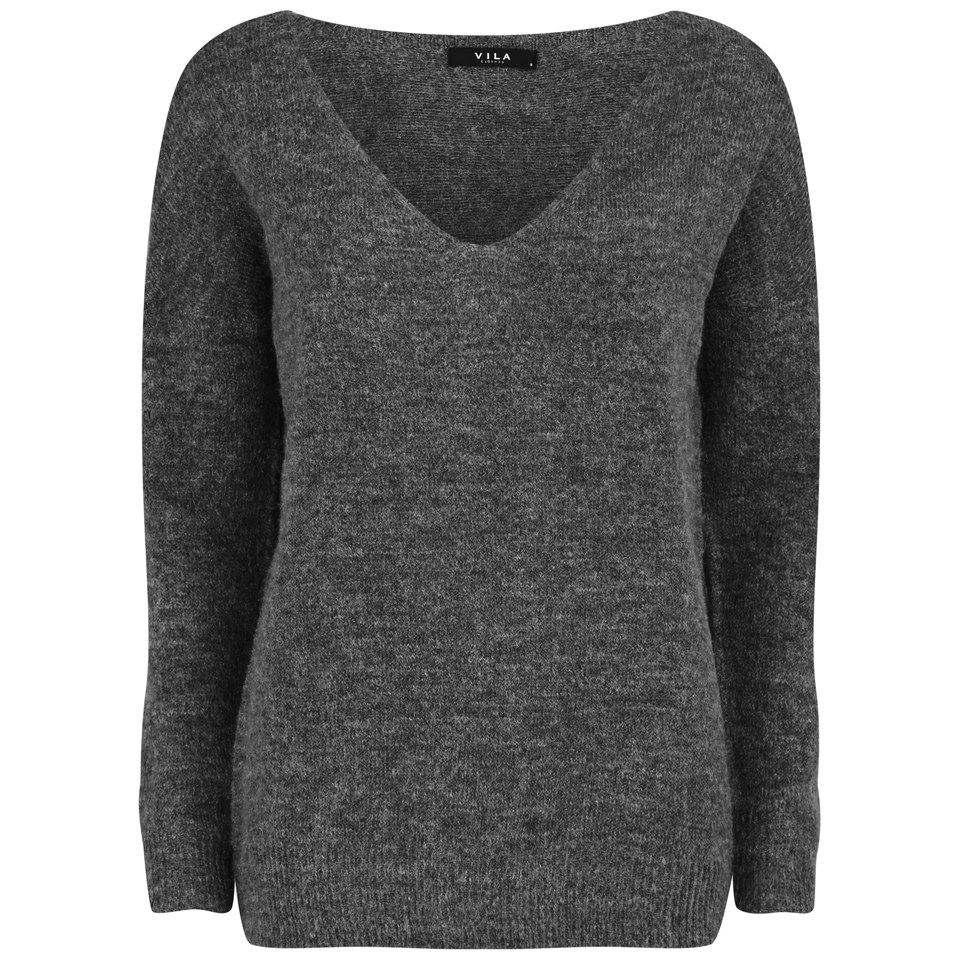 Dark gray cardigan sweater dress for women