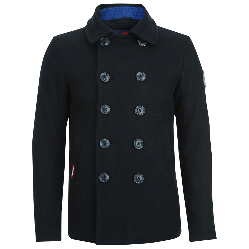 Superdry Men's Rookie Pea Coat - Navy Clothing | TheHut.com