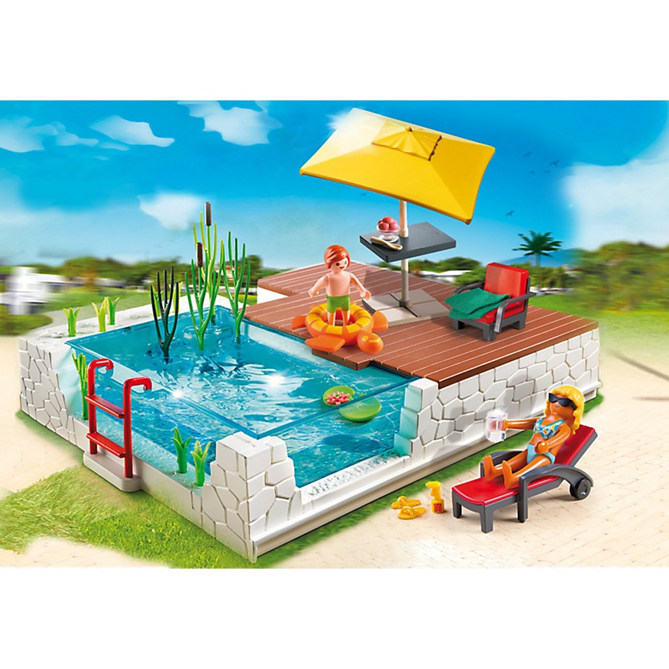 playmobil swimming pool with terrace