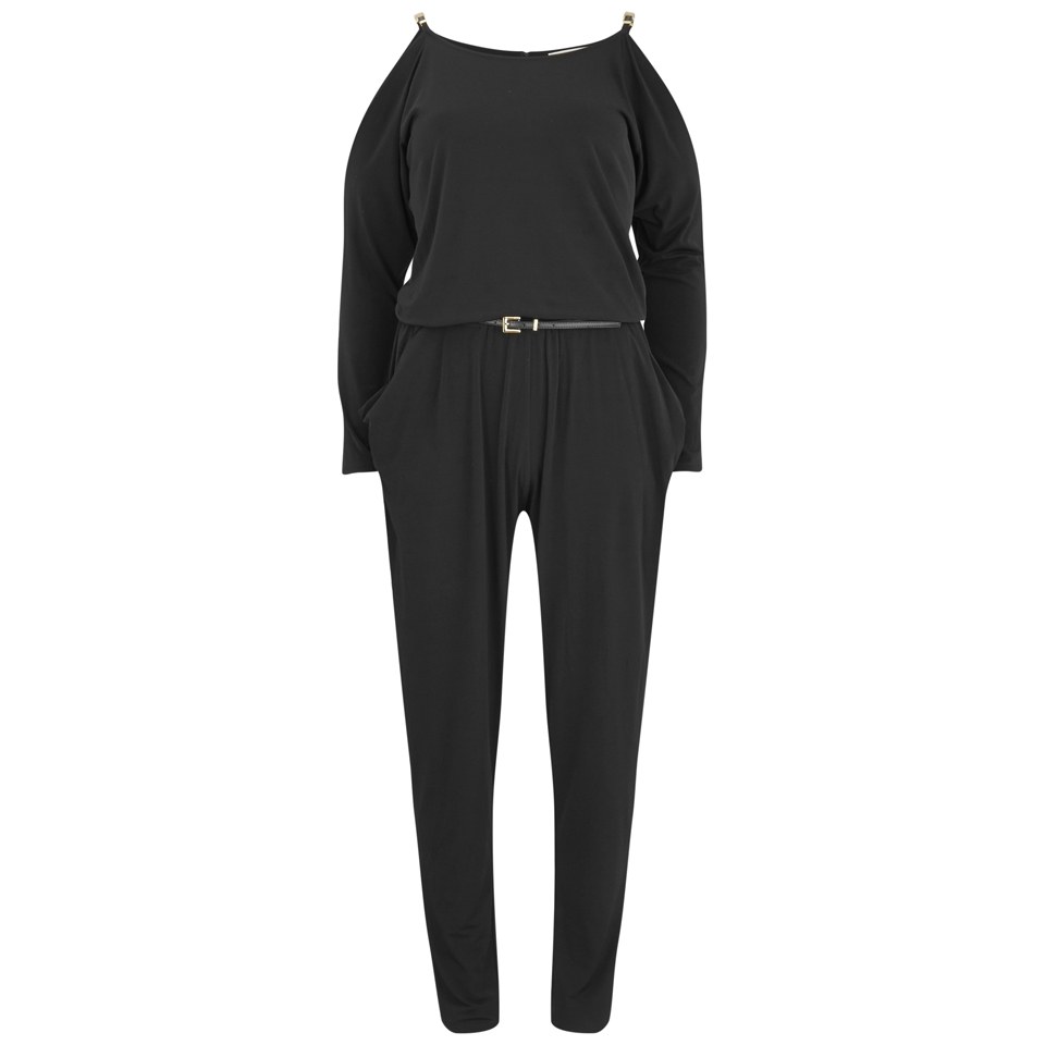 michael kors jumpsuit black gold