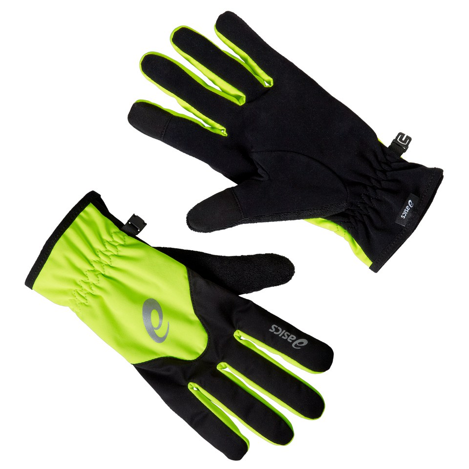 Asics Winter Running Gloves Safety Yellow