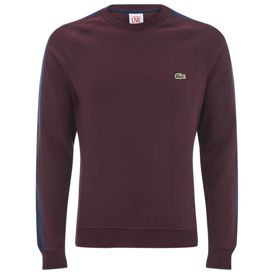 Lacoste burgundy sweatshirt clearance