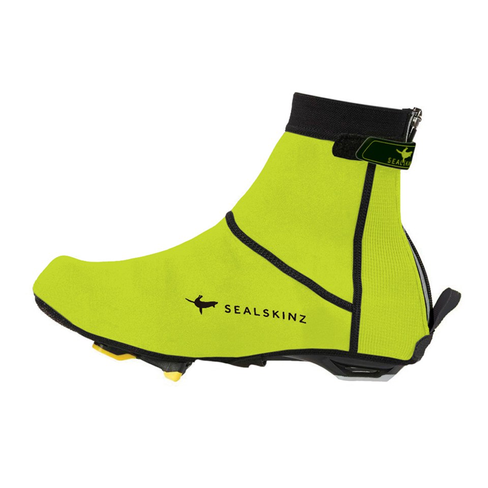 SealSkinz High Vis Open Sole Neoprene Overshoes Yellow/Black