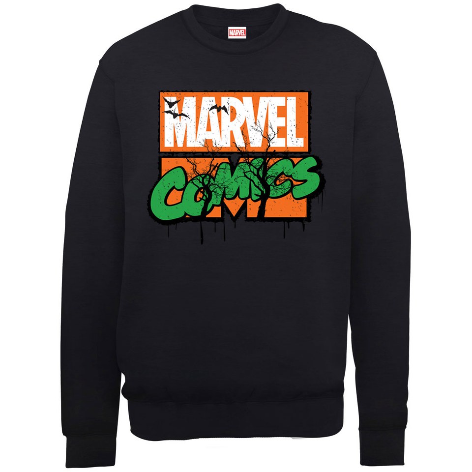 Marvel Comics Halloween Logo Sweatshirt Black Merchandise Zavvi
