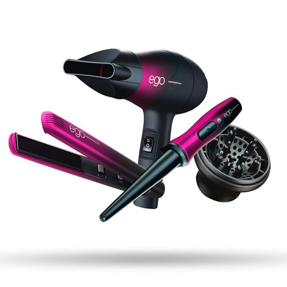 Ego Professional Special Edition Pink Jet Set Travel Kit For First Class Hair Free Shipping Lookfantastic