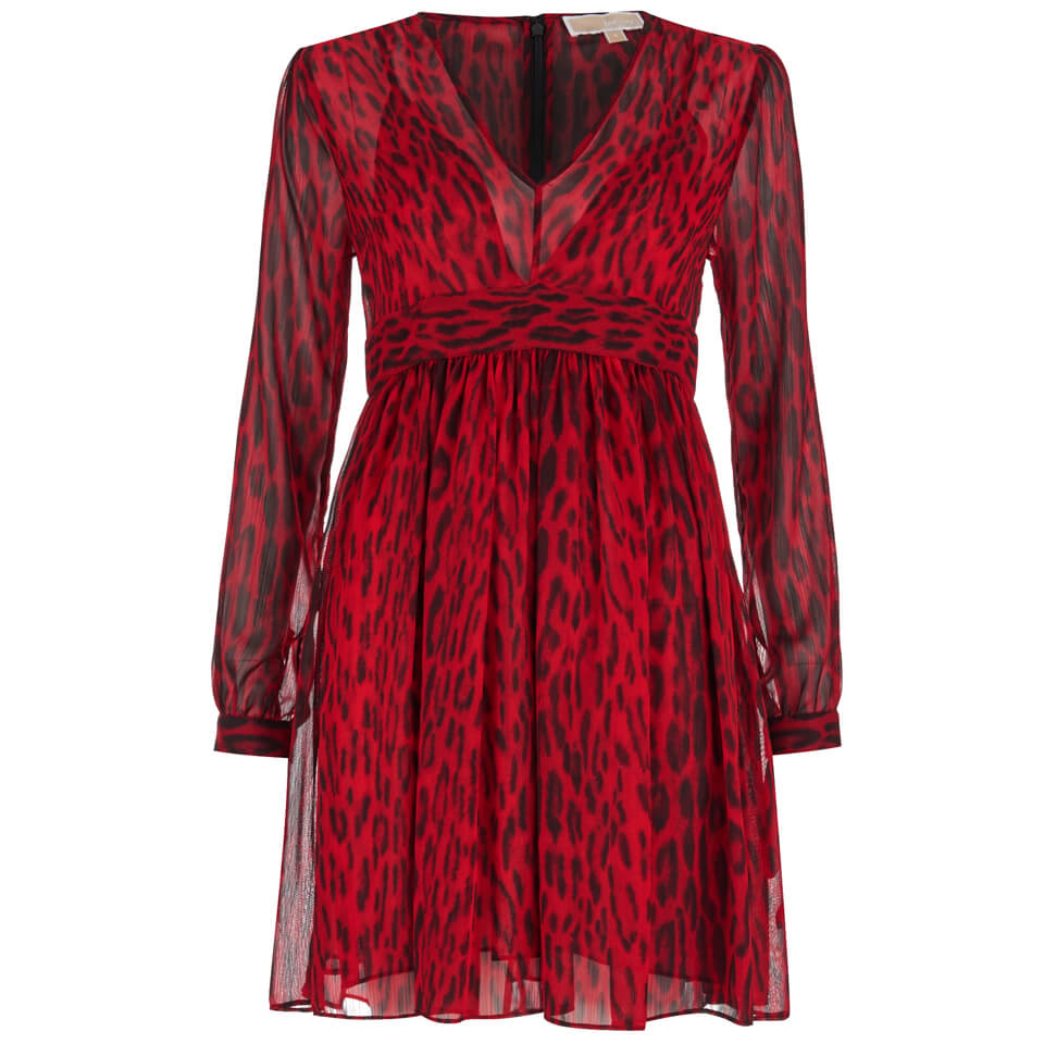 michael kors red blaze dress