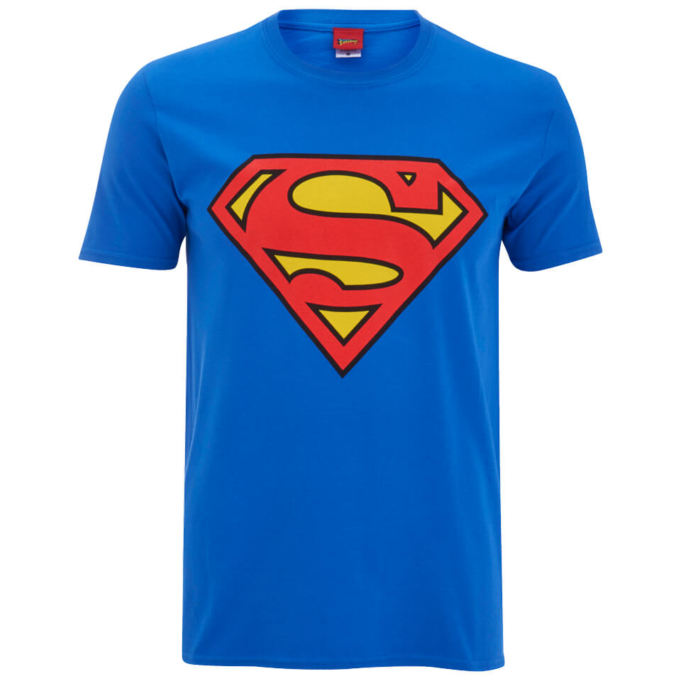 DC Comics Men's Superman Logo TShirt Royal Blue Merchandise Zavvi