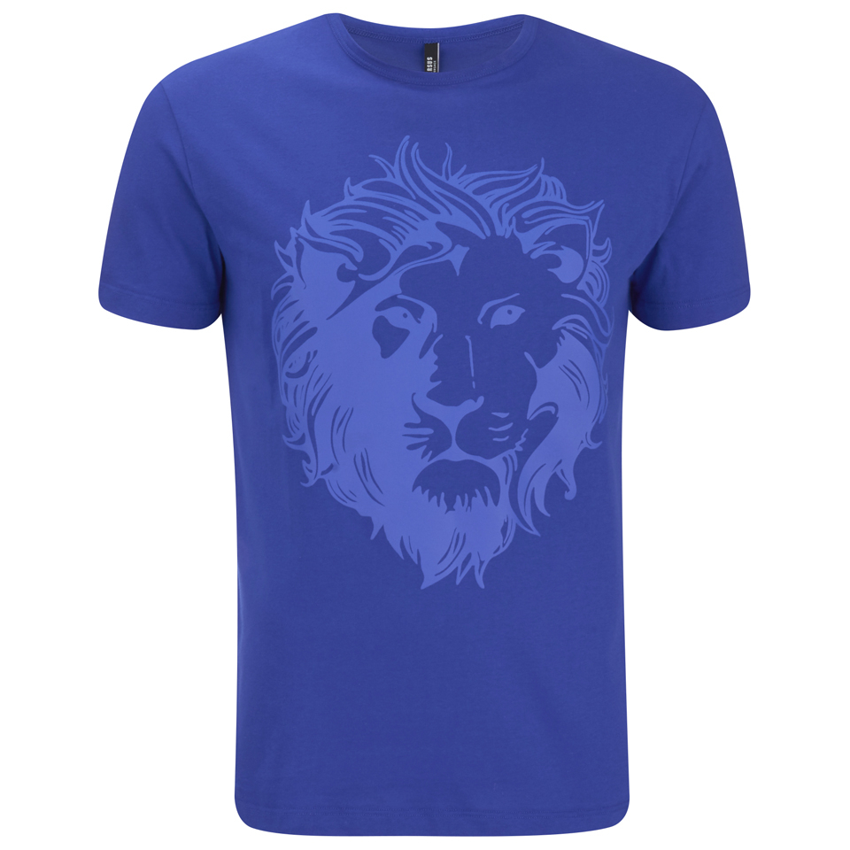 Versus Versace Men's Lion Print T-Shirt - Royal Blue - Free UK Delivery ...