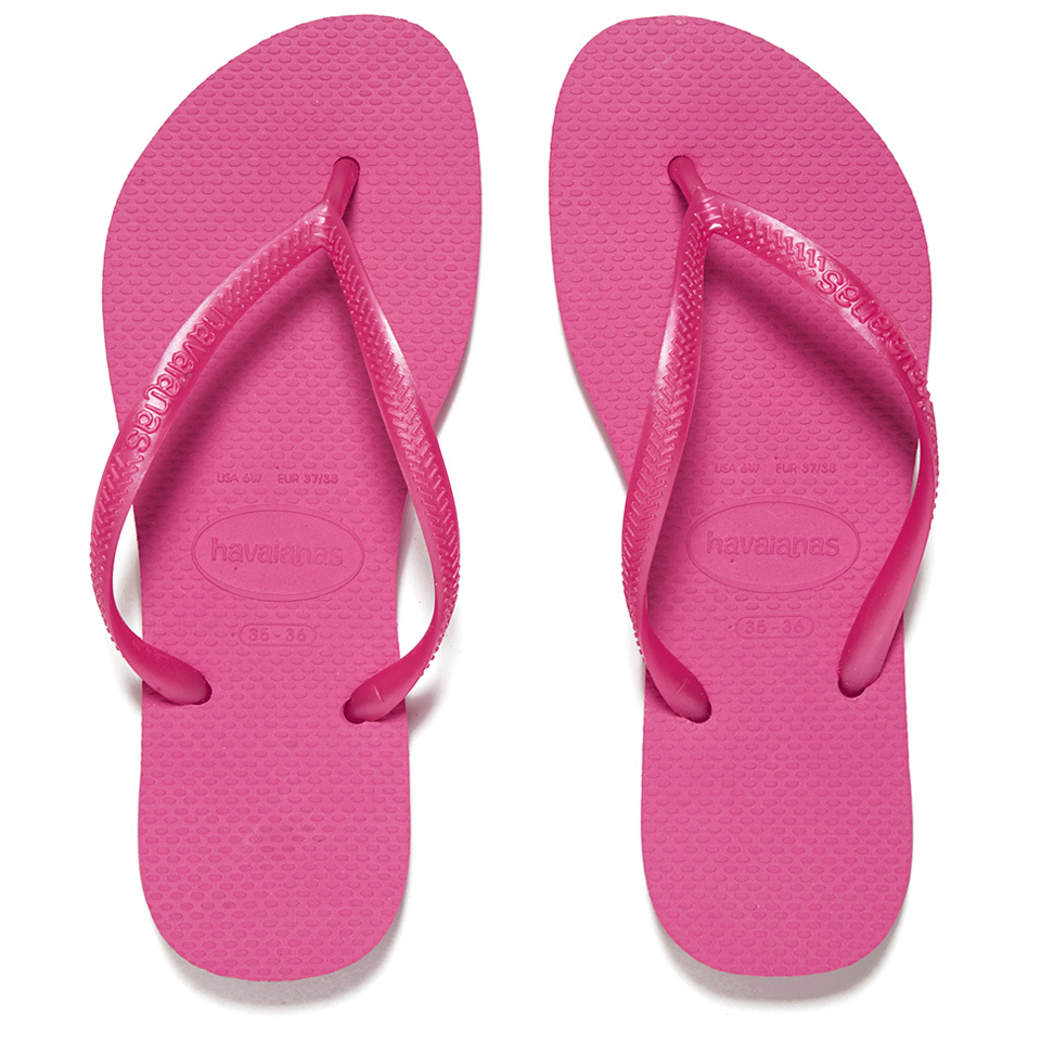 Havaianas Women's Slim Flip Flops - Shocking Pink | FREE UK Delivery ...