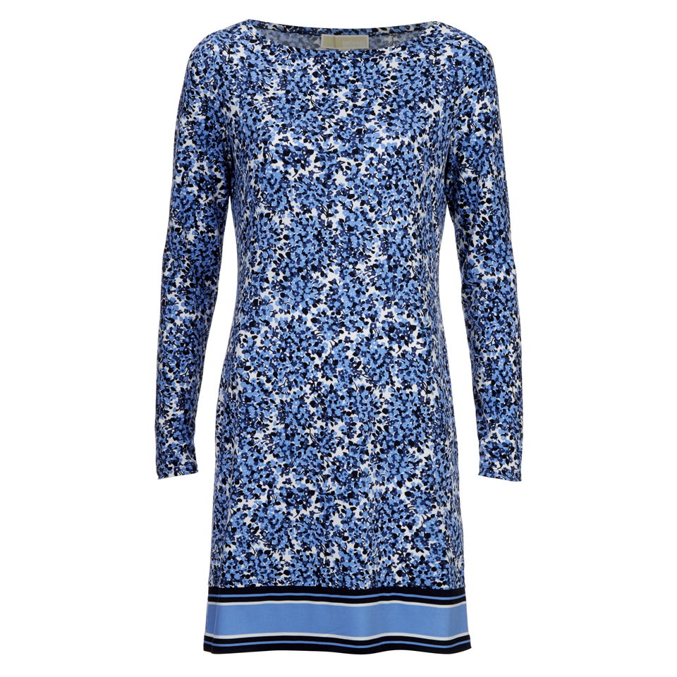 michael kors blue and white dress