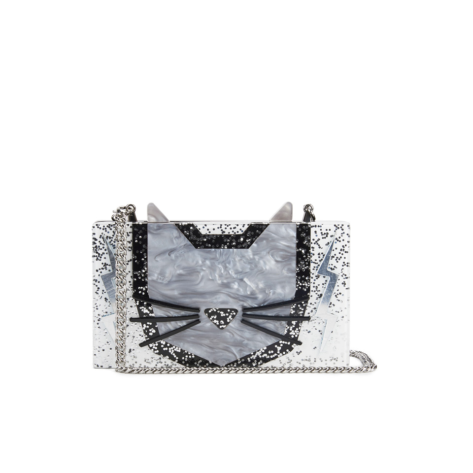 Karl Lagerfeld Women S Minaudiere Cat Clutch Bag Black Free Uk