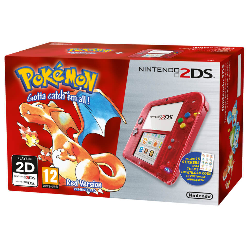 Nintendo 2DS Special Edition Pokémon Red Version Nintendo Official