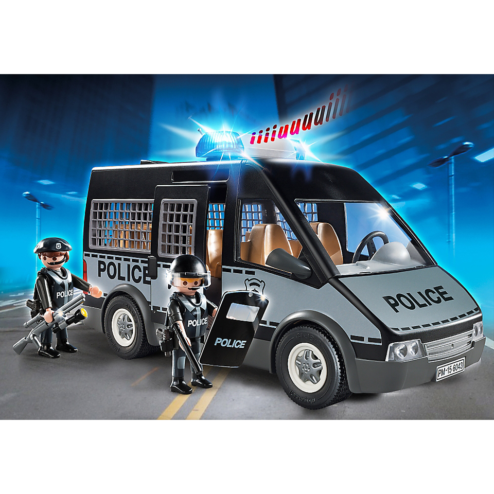 playmobil police van with lights & sound