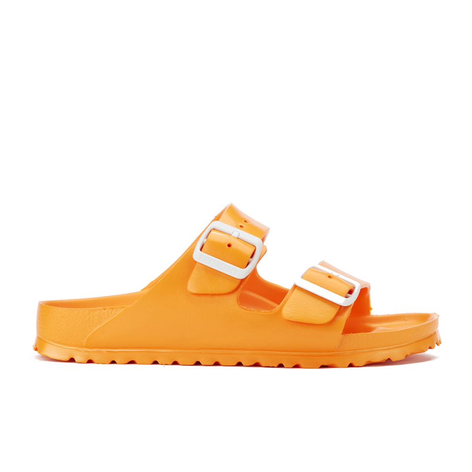 neon orange birkenstocks