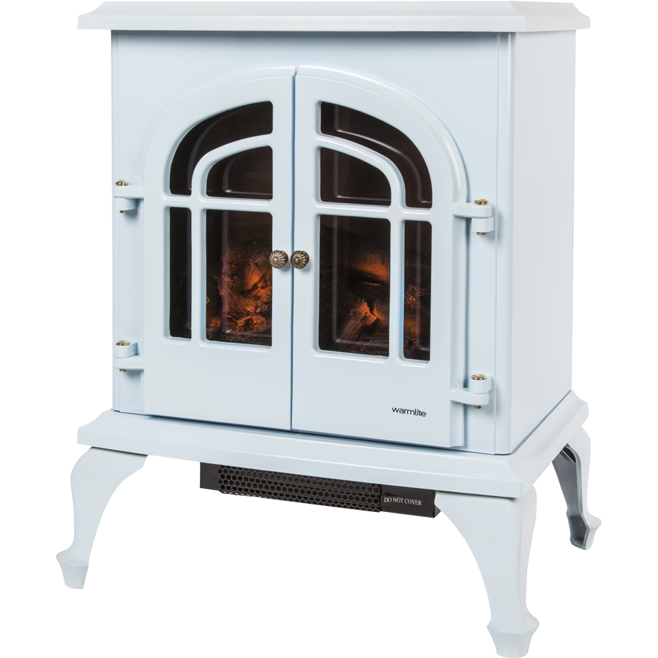 Warmlite WL46001BB/MOB Log Effect Stove Fire Baby Blue 2000W IWOOT