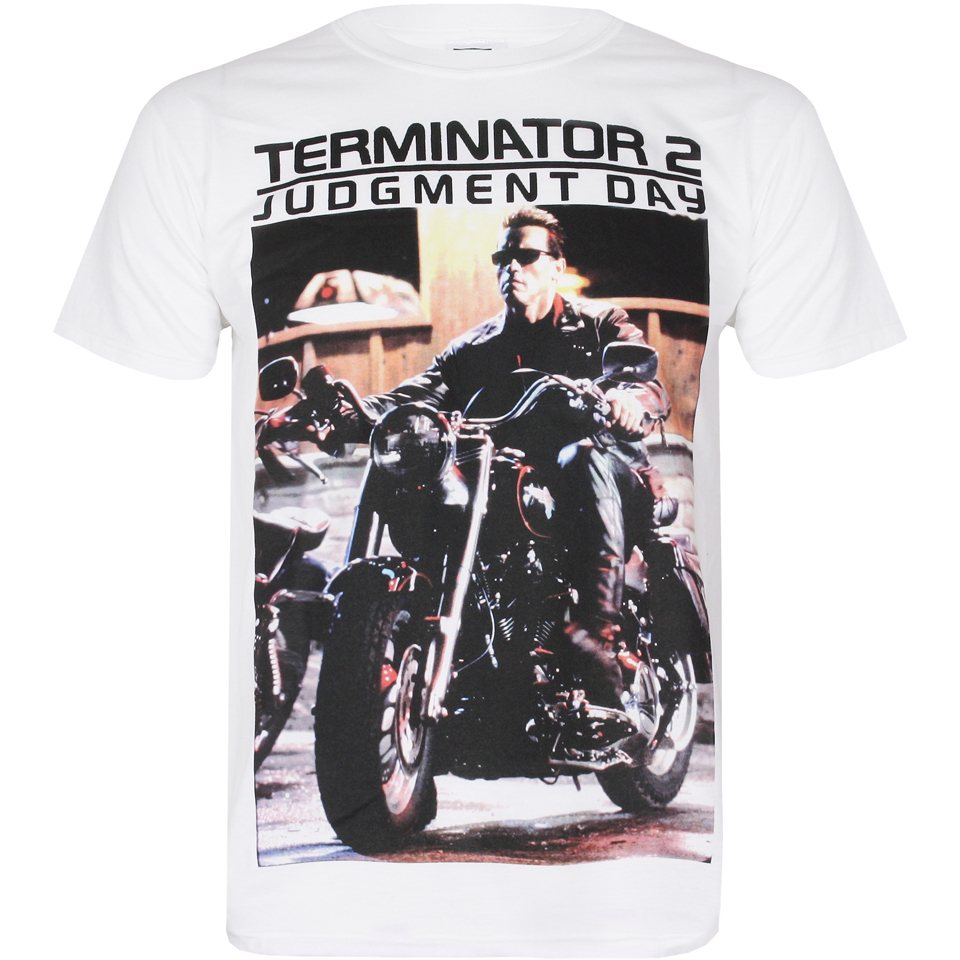 Terminator 2 Men�s I Need Your Motor Cycle TShirt White