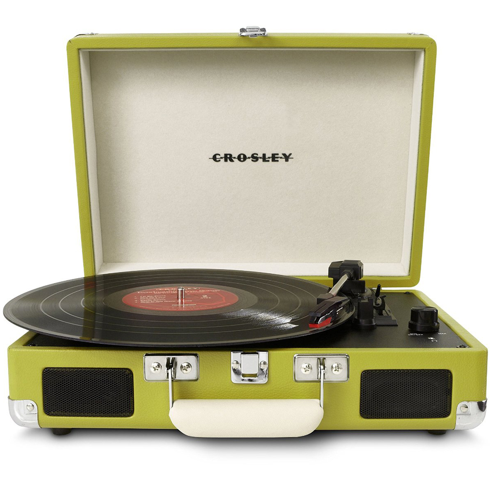 crosley cruiser portable turntable with built-in stereo speakers