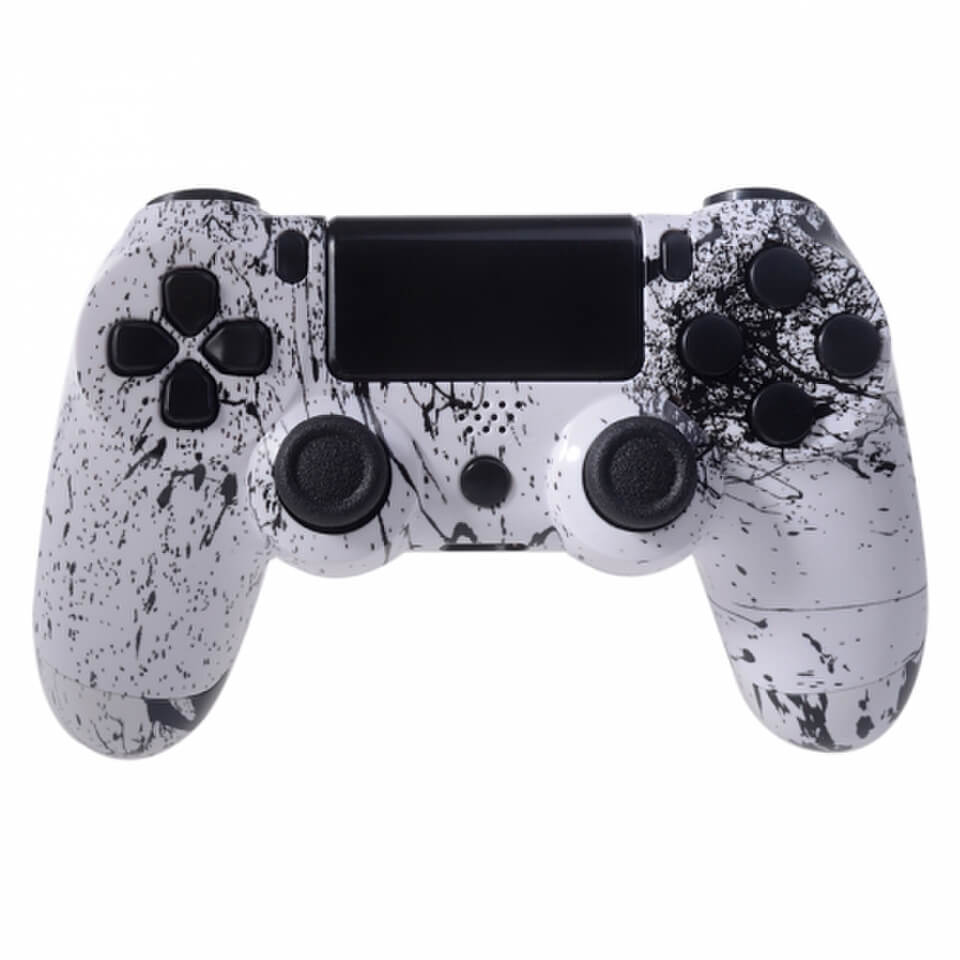 PlayStation DualShock 4 Custom Controller - White Splatter ...