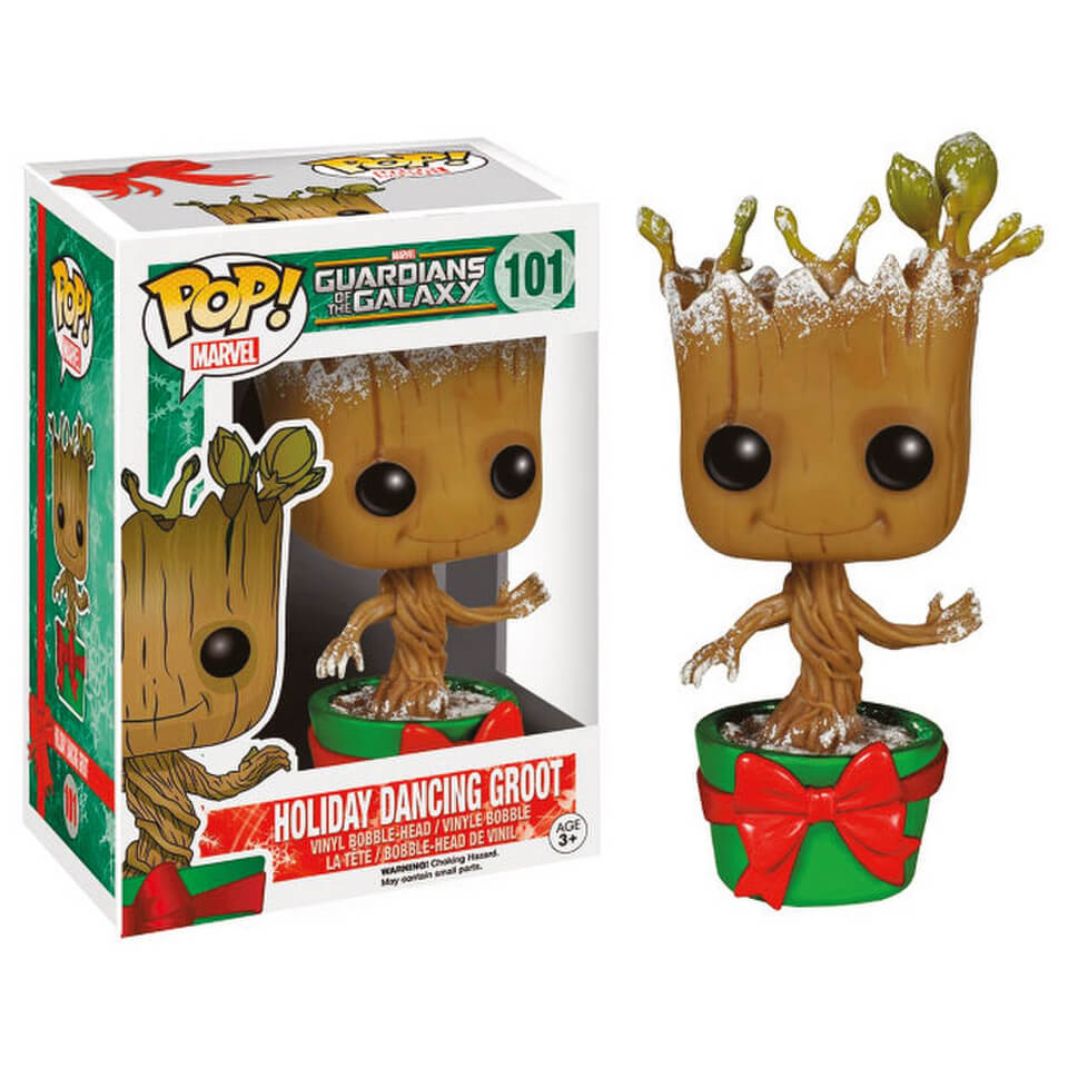Guardians of the Galaxy Limited Edition Snowy Metallic Holiday Baby Groot Pop! Vinyl Figure My
