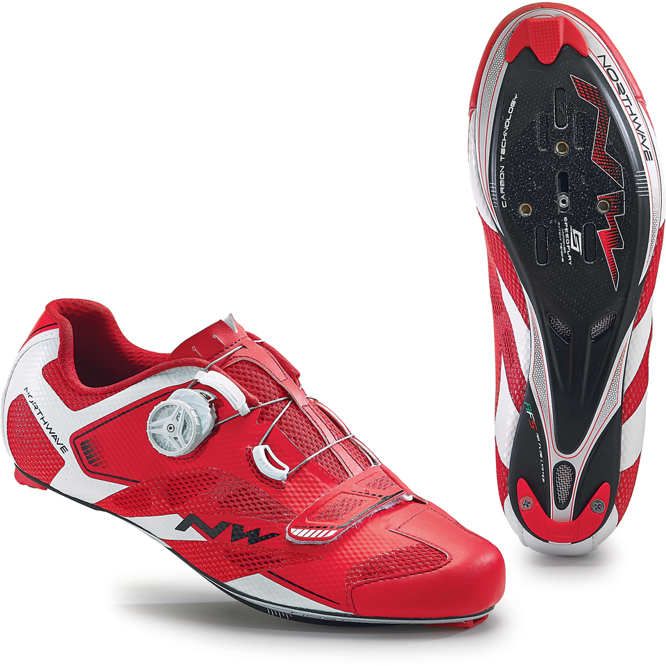 Northwave Men's Sonic 2 Carbon Cycling Shoes Red/White