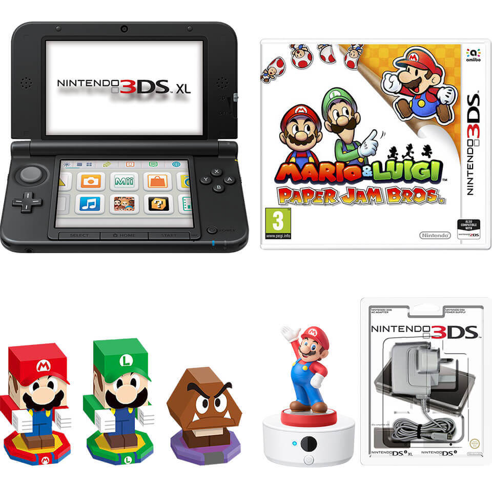 nintendo-3ds-xl-black-mario-luigi-paper-jam-bros-pack-nintendo
