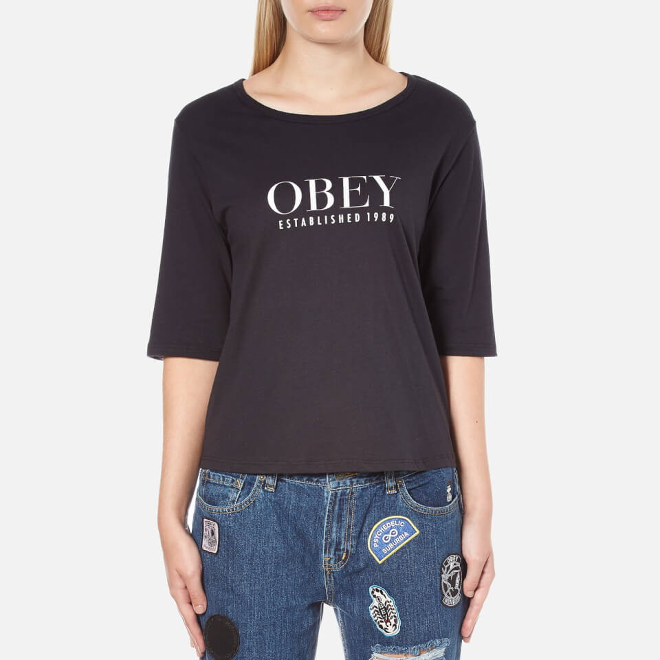 OBEY Clothing Women's Obey Vanity Top Black Womens Clothing