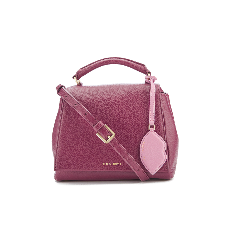 Lulu Guinness Women's Rita Small Shoulder Bag with Lip Charm Cassis