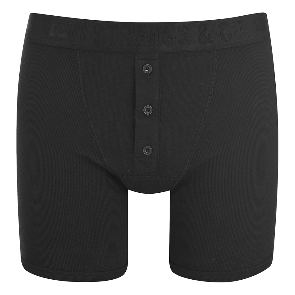 Levi's Men's Long Button Boxers - Black Mens Underwear | Zavvi