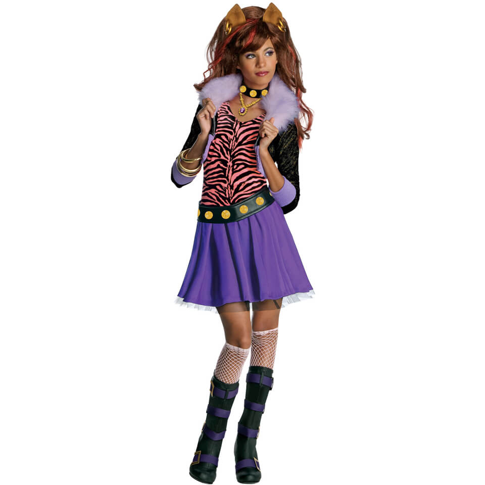 Monster High Girls Clawdeen Wolf Fancy Dress Clothing Zavvi
