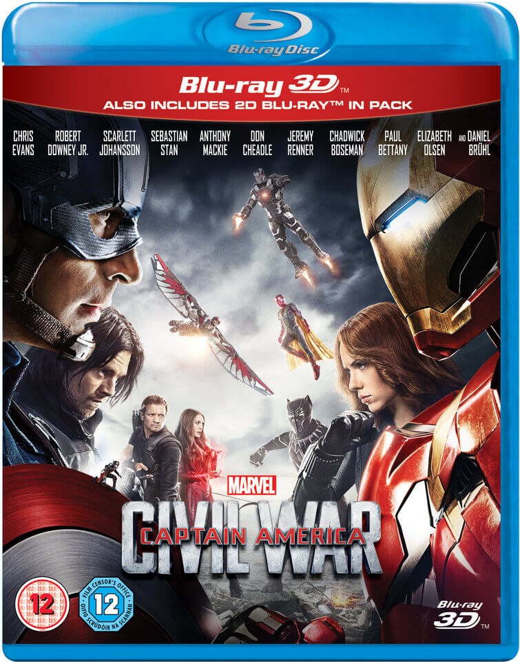 Captain America Civil War 3d Includes 2d Version Blu Ray Zavvi Uk